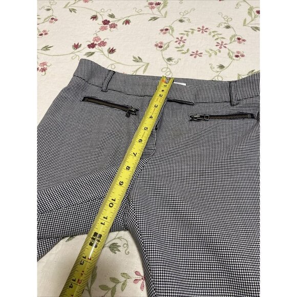 Veronica Beard Houndstooth Zipper Black White Pants Size 2 28 - Picture 15 of 16